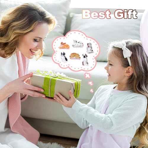 6 Pcs Dog Hair Clips, Cute Small Claw Clips for Short Long Hair, Cellulose Acetate Hair Clips for Women Girls and Dog Lovers