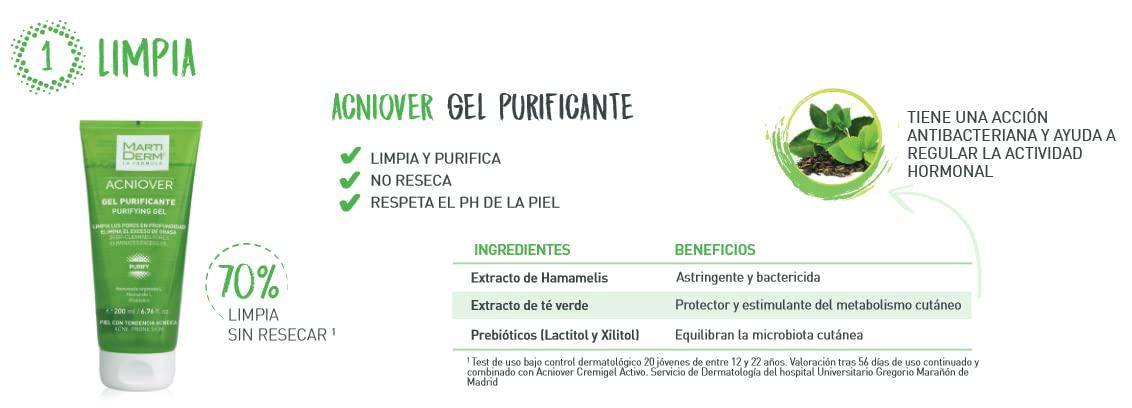 Acniover Gel Purificante Piel Grasa Y Acnéica 200 Ml