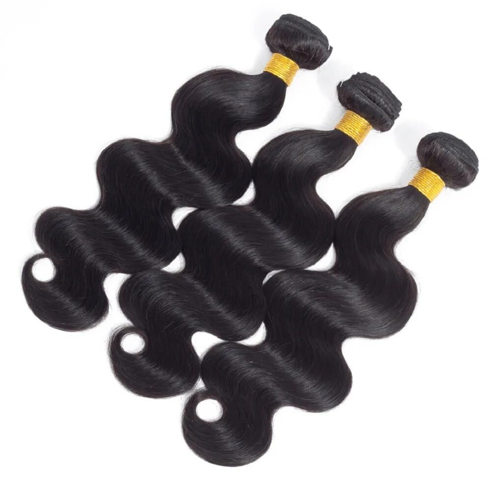 Body Wave Bundles Natural Color Body Wave Human Hari Bundles 14 14 14 Inch Soft And Healthy Brazilian Virgin Remy Hair Extensions Quick Weave For Women Deals