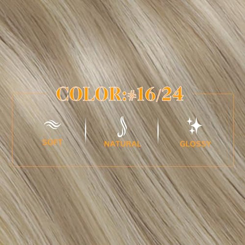 Easyouth Ponytail Extension Human Hair Blonde Pony Tails Hair Extensions Golden Blonde Highlighted Blond Wrap Around Ponytail Extensions for Women 12 Inch 70g