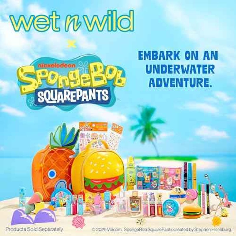 wet n wild SpongeBob Underwater Wonder Liquid Blush, Buildable Shimmery Gel Formula with Seamless Blend & Matte Finish ? Rock Star
