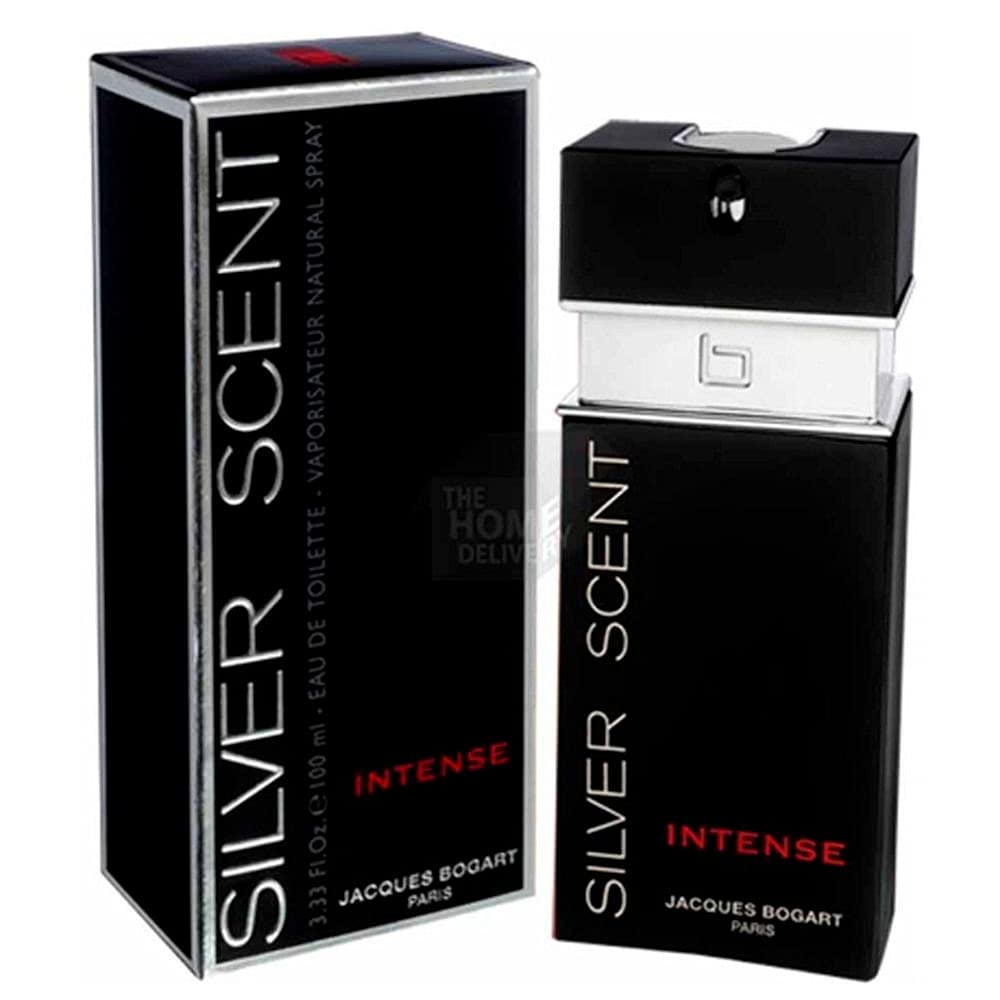 Jacques Bogart Silver Scent Intense Men’s Eau De Toilette Spray - 3.33 Oz | Long-Lasting Fragrance