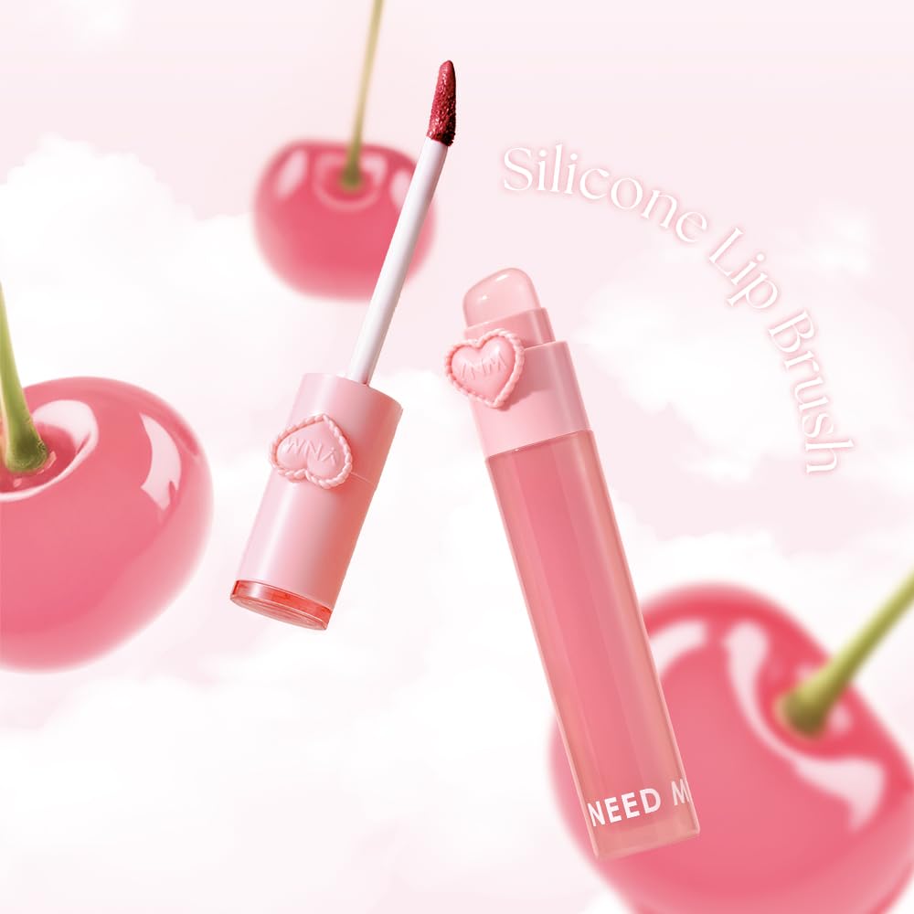 YNM Heart Jelling Tint, CHESTNUT JELLING, Silicone Lip Brush Included, K-Beauty, Non-Sticky, Moisturizing, Smudge-Proof, Korean Lip Tint, Long-Lasting, Vivid Color, 0.09 oz