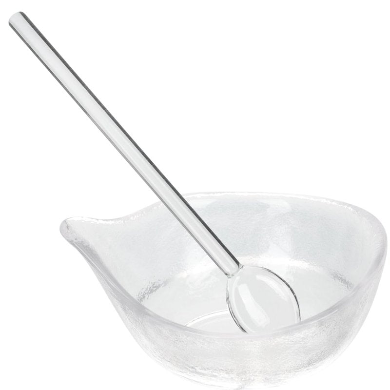 Zerodeko Glass Facial Mask Mixing Bowl Set with Spoon 3.14X2.36X1.57 Inch for Diy Skincare Essential Oil Mixing Home and Salon Beauty Tool