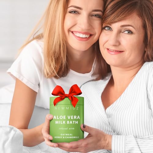 Creamy Oats Milk Bath Soak Hydrate Moisturize Soften Skin Aloe Vera Honey Chamomile Luxury Spa Bath Salt Christmas Birthday Relaxation Gift for Women