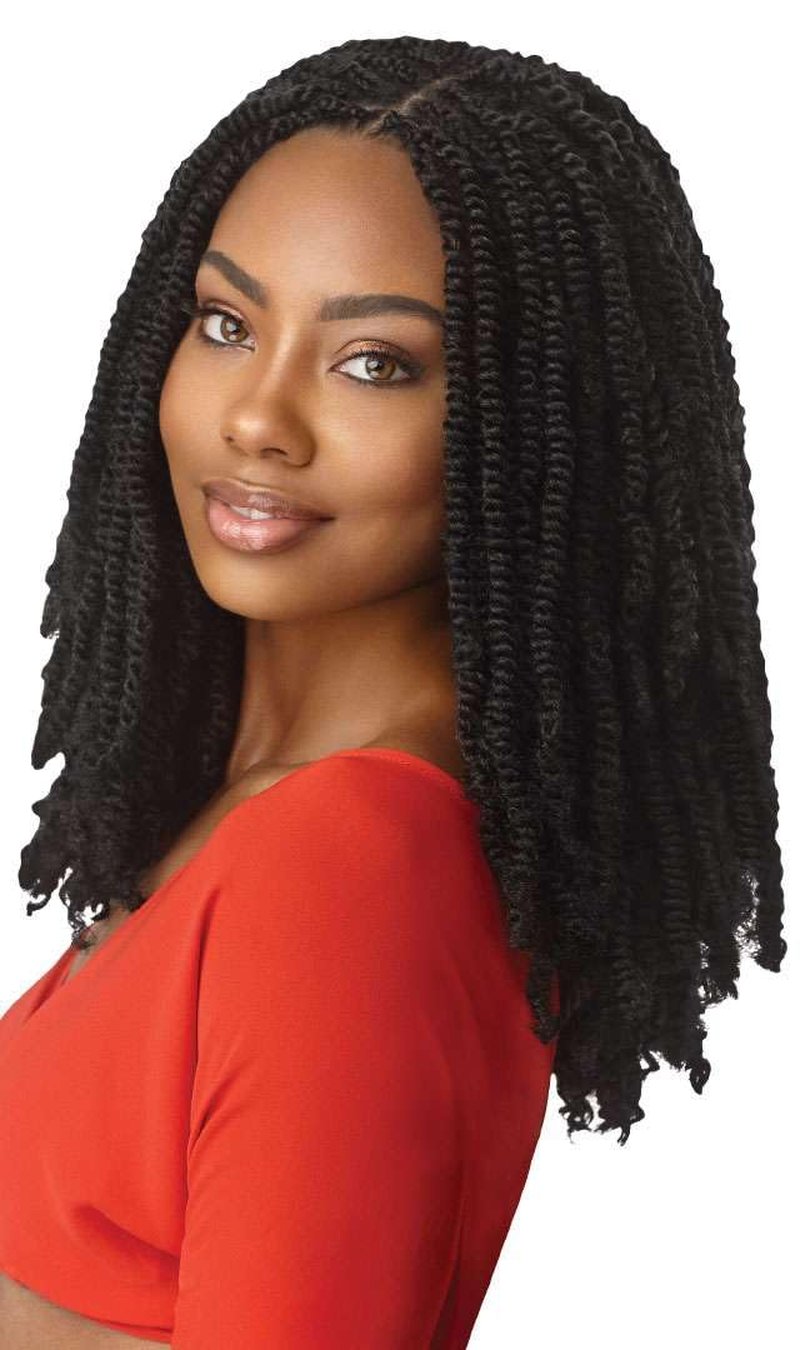 Outre X-Pression - Twisted Up - Springy Afro Twist 24" 3X (5 Pack, DARK BROWN 2)