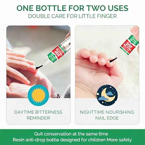 Nail Biting Treatment for Kids, Nail Biting Prevention, Stop Thumb Sucking Deterrent, Protect & Repair Nails, Safe & Mild Ingredients, Stop Nails Biting for Kids, Easy Brush, Day Night Care, 10 ML
