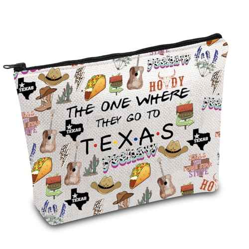 FOTAP Texas Trip Makeup Bag - Lone Star State Travel Bag & Housewarming Gift