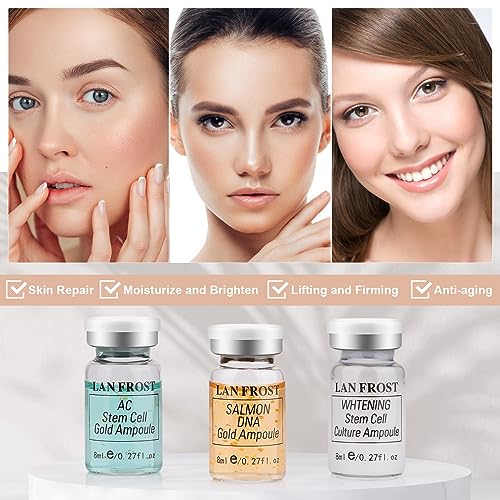 BB Facial Glow Starter Kit Hydration Serum Foundation Skincare Mix 0.27oz Hydration Ampoule and Essence Foundation 12 Vials Glow Pigment Skincare Kit (Mix color)