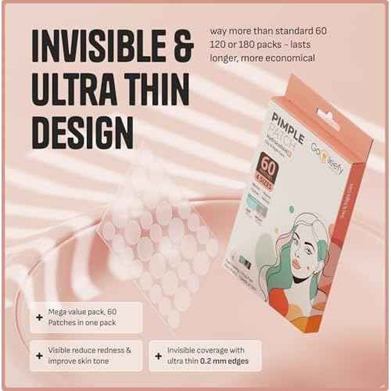 Pimple Patches for Face ? Day & Night Acne Patches for Fast Healing, Skin Clarity ? Invisible Hydrocolloid Patches, Waterproof Spot Treatment ? All Skin Types Zit Patches of 60/120/180