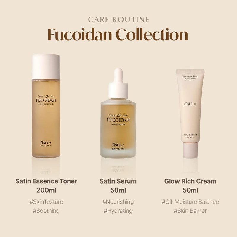 ONUL31° Fucoidan Glow Rich Cream-Daily Face Moisturizer with Niacinamide & Plant-Based Ingredients for Dry Sensitive Skin | Korean Skincare 1.69 fl. oz
