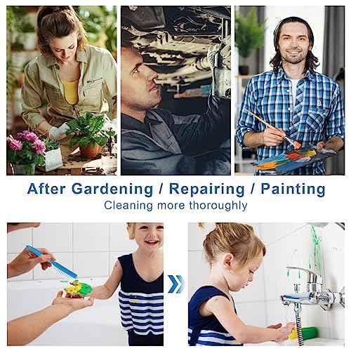 DAYGOS 24pcs Handle Grip Nail Brush - Finger Nail Brushes for Cleaning Fingernails, Hand Fingernail Scrub Brush Kits for Toes and Nails Cleaner, Long Handle Pedicure Brushes, Multicolor