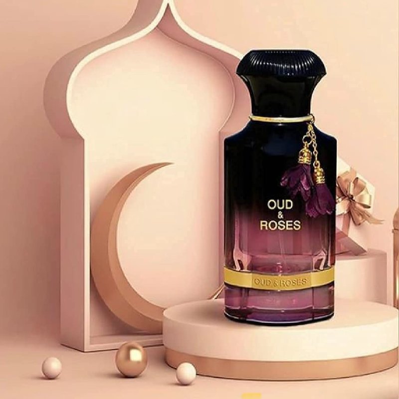 AHMED Oud & Roses Unisex Oriental Perfume - Woody Floral Fragrance with Oudh & Rose | 60mL