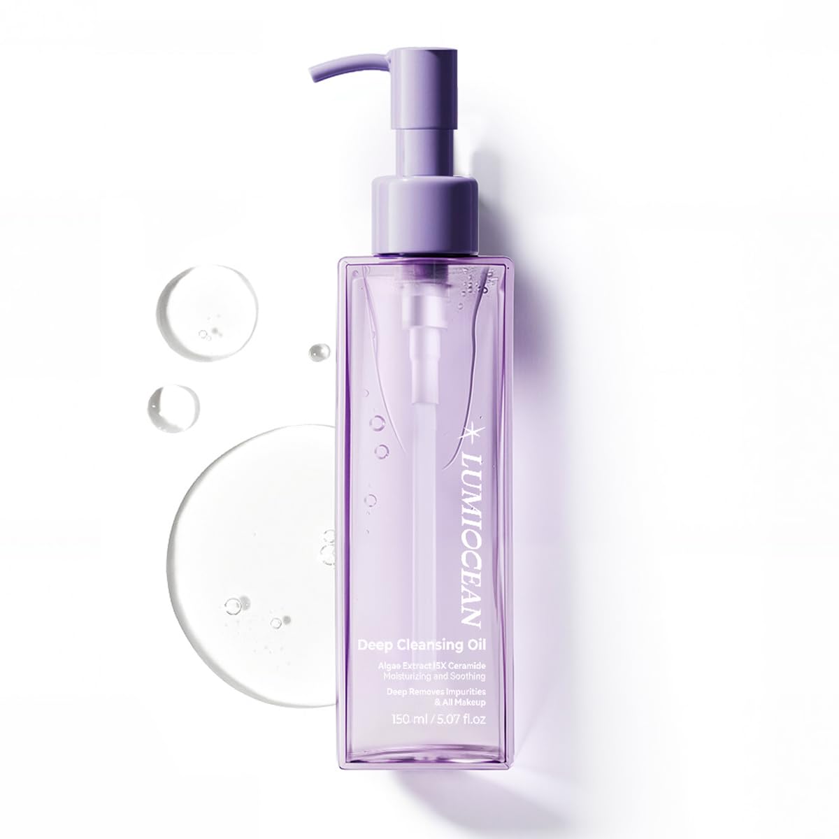 LUMIOCEAN Deep Cleansing Oil, Makeup Remover for All Skin, Facial Oil Cleanser, Makeup Blackhead Remover, Gentle and Non-irritating, 5.07oz