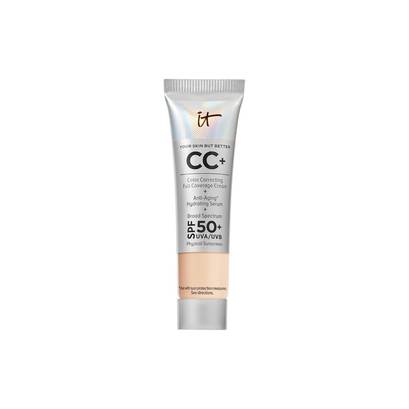 IT Cosmetics CC+ Cream | Full Coverage Foundation with SPF 50+ & Anti-Aging Serum, Lightweight Hydration for All Skin Types