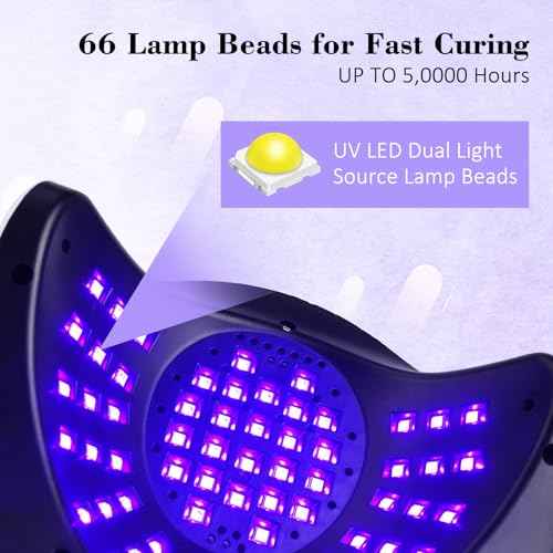 288W UV Nail Lamp, LKE UV Light for Gel Nails with 4Timers Professional UV Nail Light,LCD Display (Extra Medium)