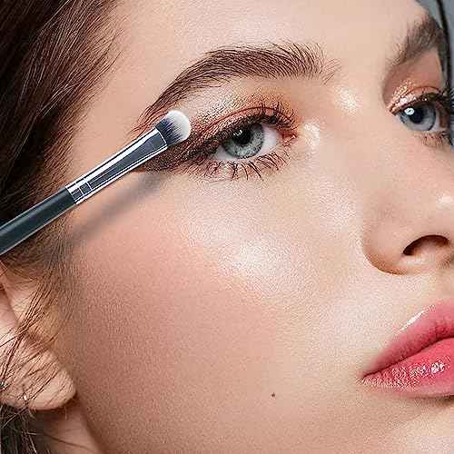 MSQ Eye Makeup Brushes 20pcs Eyeshadow Makeup Brushes Set with Soft Synthetic Hairs & Real Longer Wood Handle for Eyeshadow, Eyelash,Eyebrow, Eyeliner, Blending, Conclear(Black)