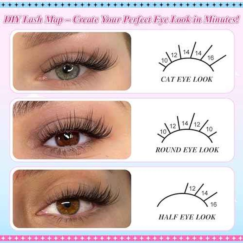 Wispy Lash Clusters Natural Lashes Clusters C Curl Eyelash Clusters Pesta?as Postizas Naturales Anime Cluster Eyelash Extensions 10-16mm DIY False Eyelashes 144Pcs Individual Lashes