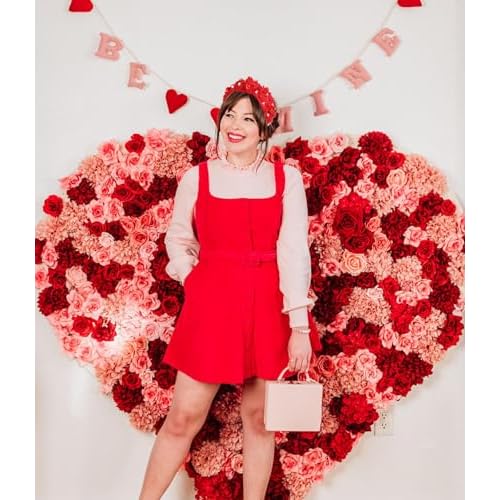 Valentines Day Headband for Women Red Heart Knotted Pearl Rhinestone Jeweled Hairband Fashion Valentine Holiday Wide Head Band Hair Accessories Gifts (red knot hairband)