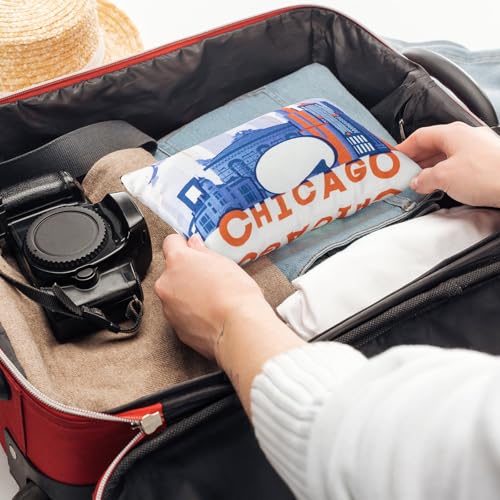 Reginary 12 Pcs Chicago Souvenirs Makeup Bag Travel Gift Cosmetic Bag Trip Favors Chicago City Themed Gifts for Traveller Birthday Christmas Bachelorette Party Favors