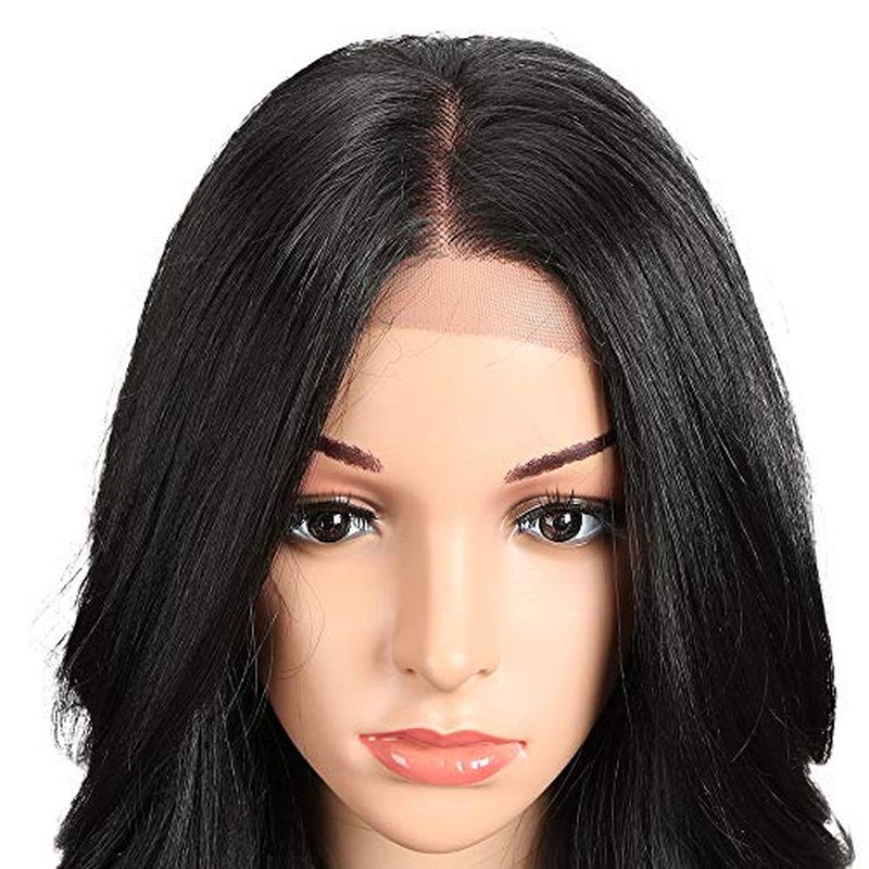 Joedir 26" Big Curly Wavy Supreme Free Parting HD Lace Frontal Wigs With Baby Hair High Temperature Synthetic Wigs For Women 180% Density Wigs(Black Color)