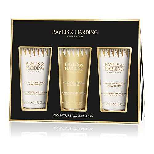 Baylis & Harding Gift Set for Women - Hand & Skincare - Sweet Mandarin & Grapefruit Indulgent - 3-Pack