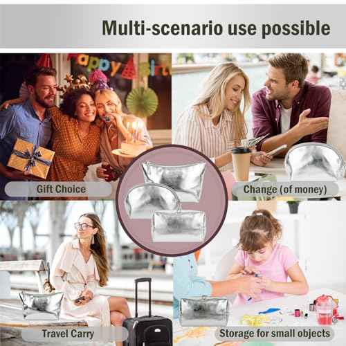 3pcs Make up Bag Set Travel Makeup Bags for Women Leather Cosmetic Bag Toiletry Organizer Bag Personalized Makeup Pouch Skincare Bag Silver