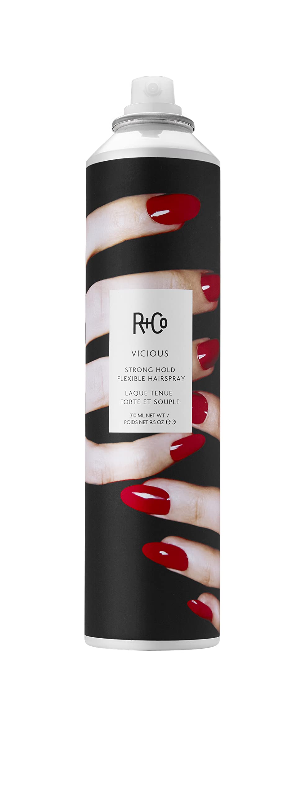 R+Co VICIOUS Strong Hold Flexible Hairspray – Long-Lasting Hold & Flexibility, Controls Frizz & Adds Shine, All Hair Types