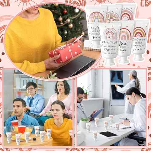 24 Pack Employee Appreciation Team Gifts Bulk Travel Size Hand Cream Inspirational Thank You Gifts Boho Rainbow Hand Lotion Bulk for Teachers Day Christmas Staff Employees Coworkers Women