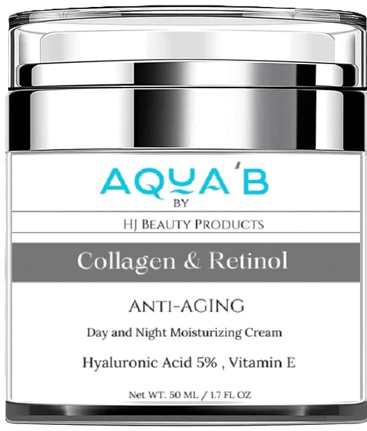 Collagen and Retinol Hydrating Face Cream - Anti-Aging Moisturizer for Glowing Skin