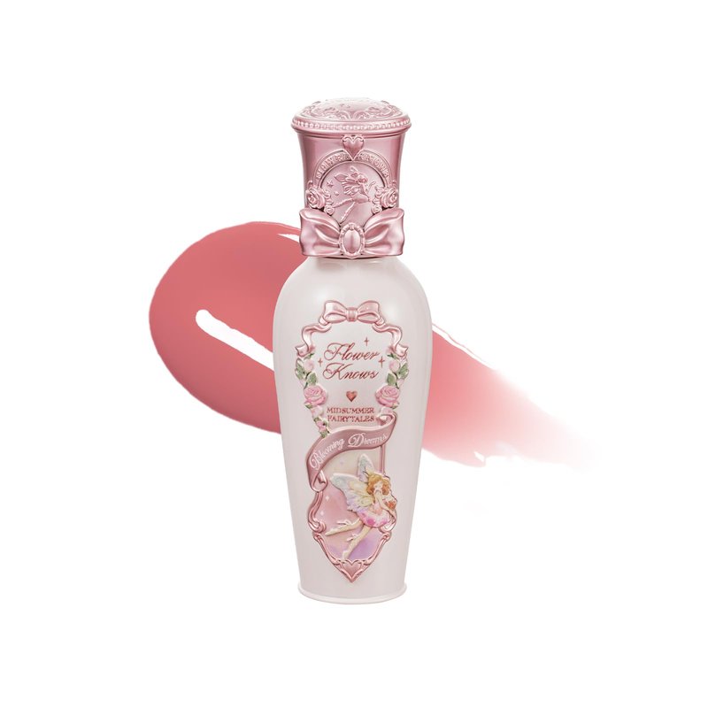 Flower Knows Midsummer Fairytales Coating Lip Lacquer,Glowy Non-Fading Lip Gloss,Hydrating Tinted Lip Oil for Girls&Women,Vegan & Cruelty Free,0.17Fl Oz(G06 Bluebell)