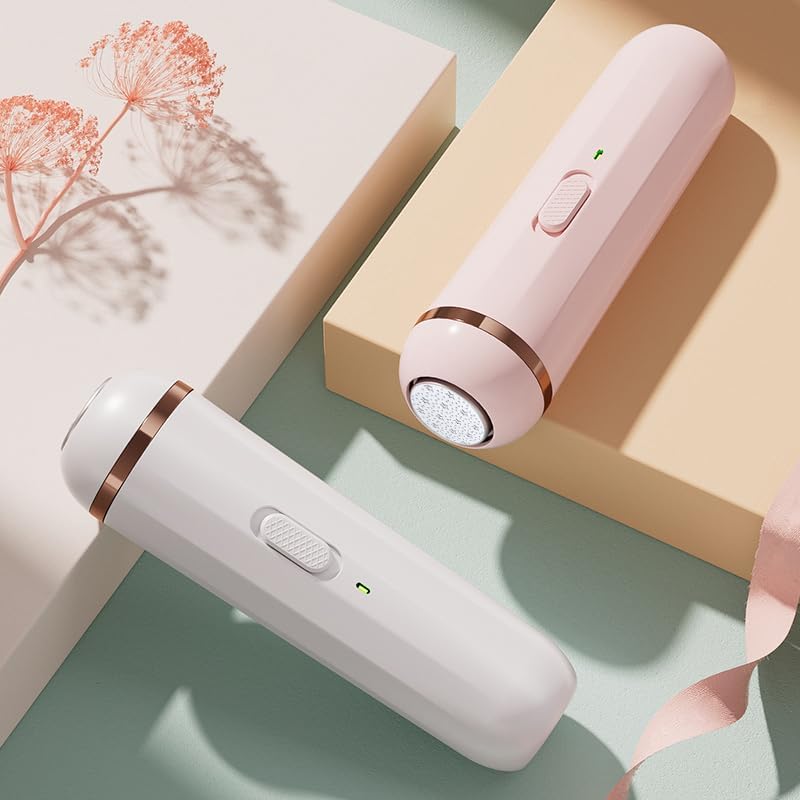 Electronic Nail Clipper & Foot Callus Remover Kit - Adjustable Speed Nail Care Set (Pink)