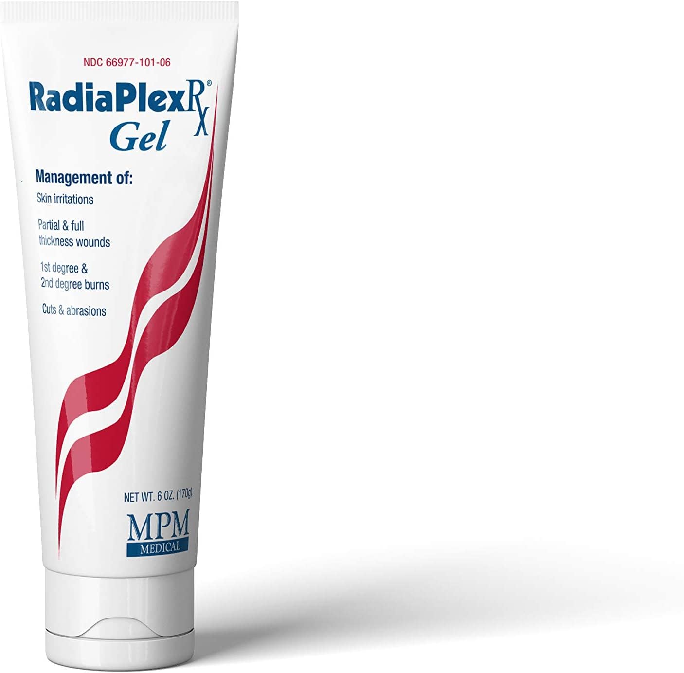 MPM Medical Radiaplex Rx Wound Gel Dressing with Hyaluronic Acid, Treatment of Reactions to Radiation, Manage Skin Wounds, 6oz Tube (2 Pack) - Include (1) Free 0.5oz Samples