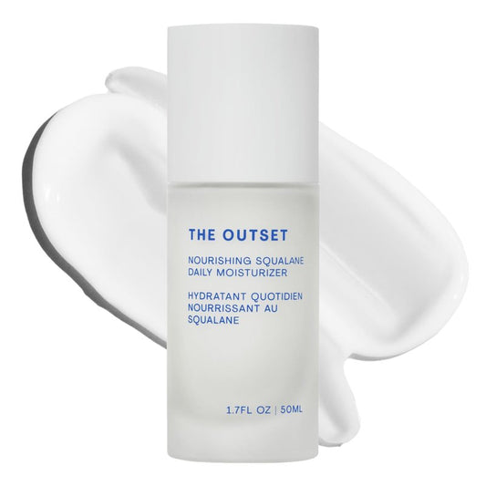 The Outset Squalane Daily Face Moisturizer, Hydrating Barrier Repair Face Cream, Non-Comedogenic, Fragrance-Free, Gluten Free Clean Vegan Facial Moisturizer for Sensitive & All Skin Types – 1.7 fl oz