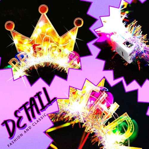 Light Up Birthday Crown Headband Happy Birthday Hats Party Festival Hair Accessories for Women