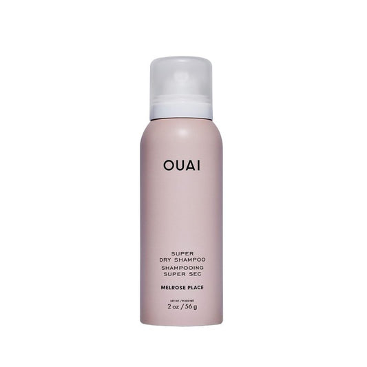 OUAI Super Travel Size Dry Shampoo - Volumizing Dry Shampoo - Absorbs Oil, Dirt & Sweat - Blends Seamlessly into Hair with Zero Residue & Enriched with a Long-Lasting Scent - Melrose Place (2 oz)