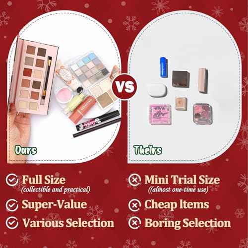 Makeup Advent Calendar 2025,12 Days Christams Advent Beauty Calendar,Countdown Calendar For Girls Teens Women Adult,Xmas Holiday Beauty & Cosmetic Surprise Gif