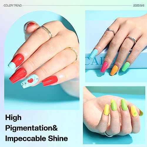 Morovan 15 Bright Color 0.27oz Air Quick Dry Nail Polish Gift Set for Women