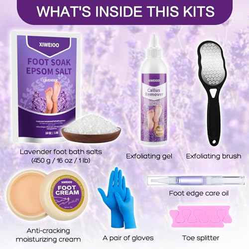 foot salt set Foot Soak with Epsom Salt - For Toenail Repair, Athletes Foot, Softens Calluses, Soothes Sore & Tired Feet¡¦