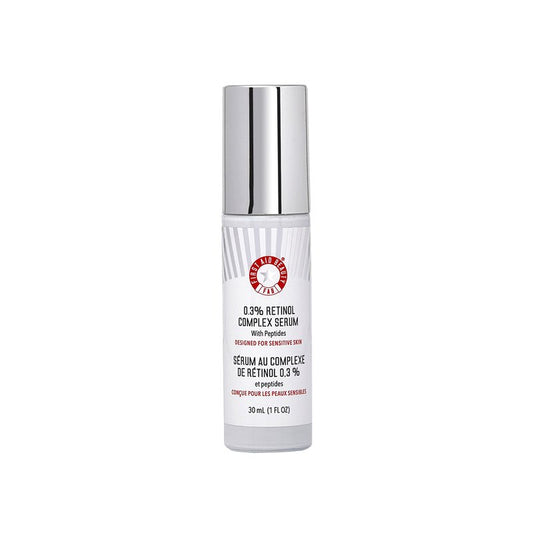 First Aid Beauty - 0.3% Retinol Complex Serum with Peptides, Designed for Sensitive Skin, Helps Visibly Improve Lines and Wrinkles with Less Irritation than Traditional Retinol, Non-Comedogenic, 1 oz
