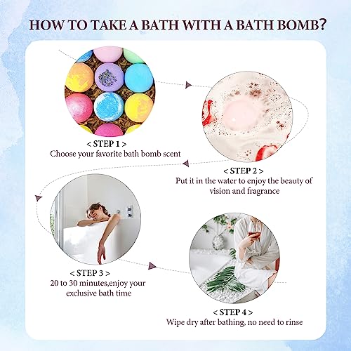 Dry Skin Moisturizer Bath Bombs Gift Set 24, with Relaxing Scents Made from Essential Oils for Bubble and Spa Bath, Handmade Christmas Gifts for Her/Him, Wife, Girlfriend