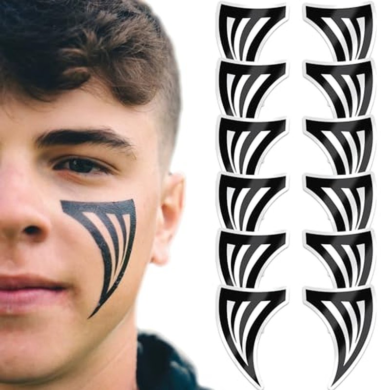 Sports Eye Black Temporary Tattoos (Phoenix - 24 Pack) Made in The USA No Grease, No Mess, Fast Application Eye Black Accessories for Football, Baseball, Softball, Lacrosse & More