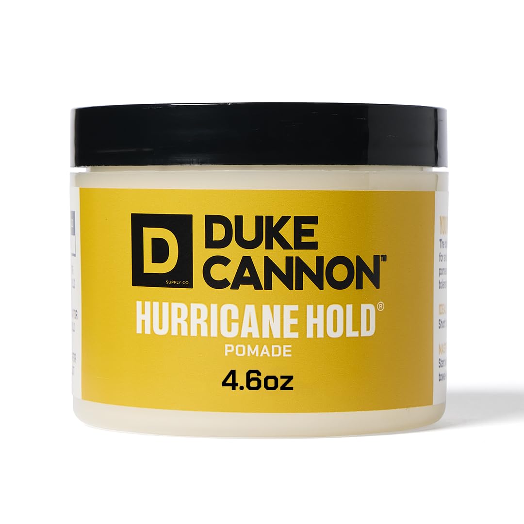 Duke Cannon Pomade 2-Pack Bundle – News Anchor Classic & Hurricane Hold, 4.6 oz Each – Strong Hold, Easy Rinse, Water-Based Formula, Ideal for Short to Medium Styles
