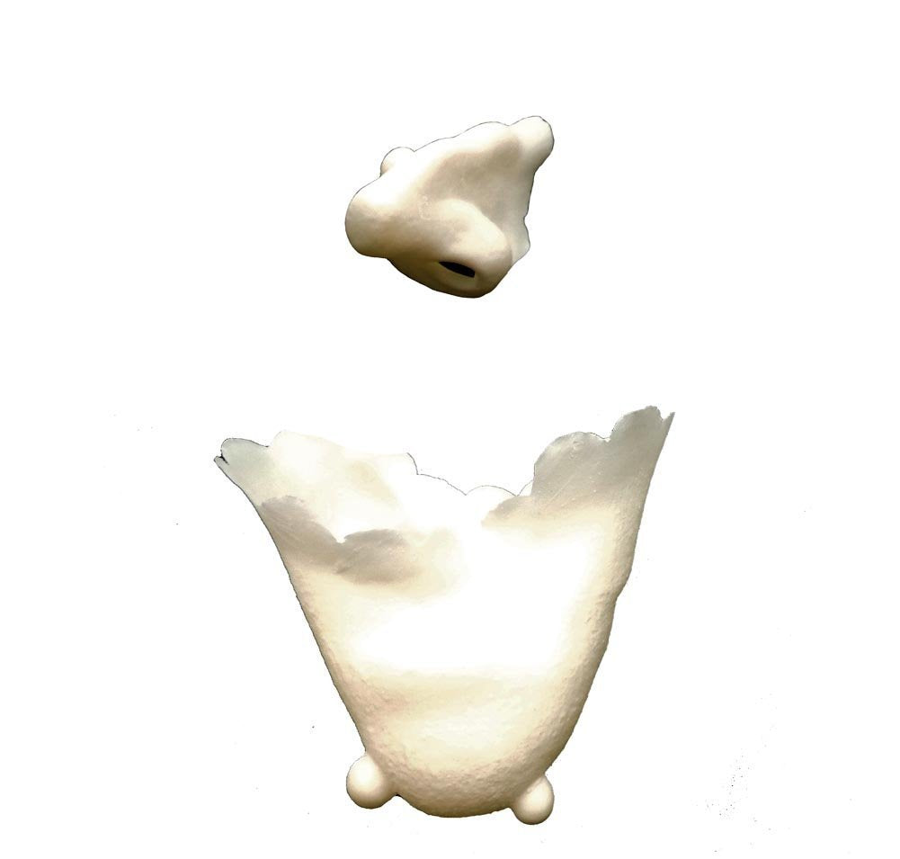 Adult Beige Skin Latex Prosthetic Witch Goblin Nose And Chin Set