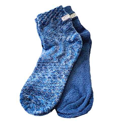 Cloudz - (2 Pairs! Dreamy Blue Soft Plush Natural Aloe Vera Spa Socks - (Assorted Solid & Patterned)