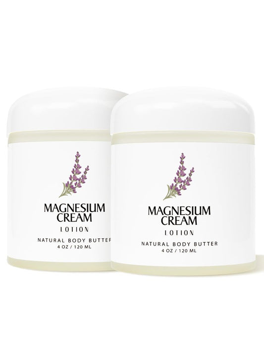 HUSPUR Magnesium Cream, Magnesium Lotion with Arnica, Soothing Relaxation with Natural Magnesium Ingredients Hydrating & Nourishing for Joints, Apply to Before Bed, 2 Pack