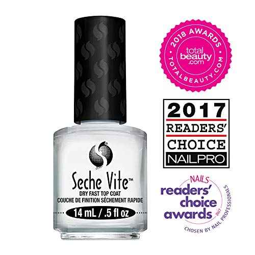 Seche Vite Dry Fast Top Coat for Nail Polish and Manicure, 0.5 oz, 2-pack