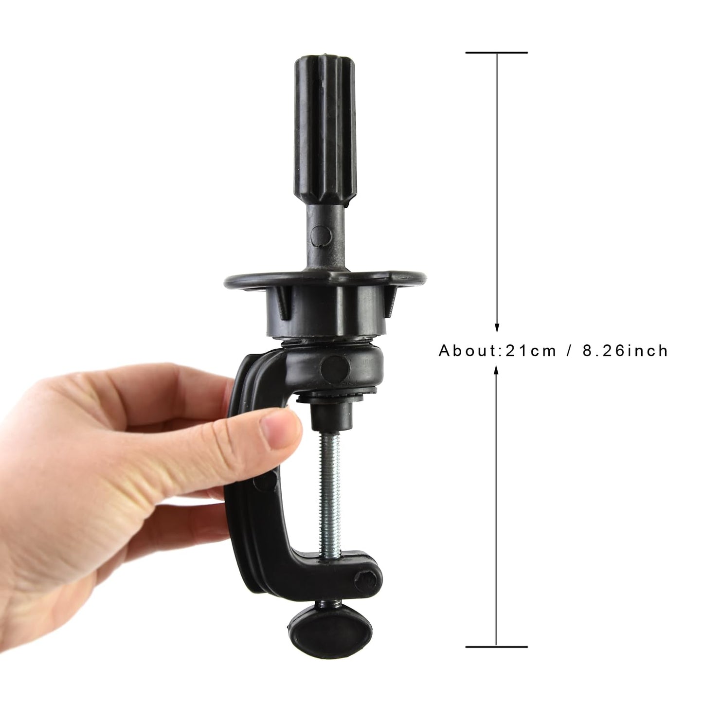 Mannequin Head Hair Styling Training Head 14 inches Manikin Cosmetology Doll Head for Hairdresser Practice Braiding with Clamp Stand (Black)