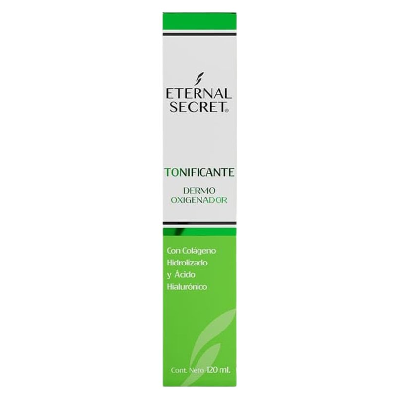 Eternal Secret Fresh Toner - Oxygenating Dermal Toner with Hydrolyzed Collagen and Hyaluronic Acid, 4.06 fl oz - Facial Toners to Rejuvenate and Refresh Colágeno Hidrolizado/Ácido Hialurónico