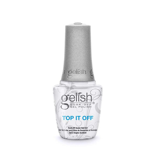 Gelish Top It Off, Sealer Gel Top Coat LED Polish, High-Gloss Nail Polish Top Coat for Long-Lasting Shine and Durability - Perfect for Professional and At-Home Use, 0.5 oz